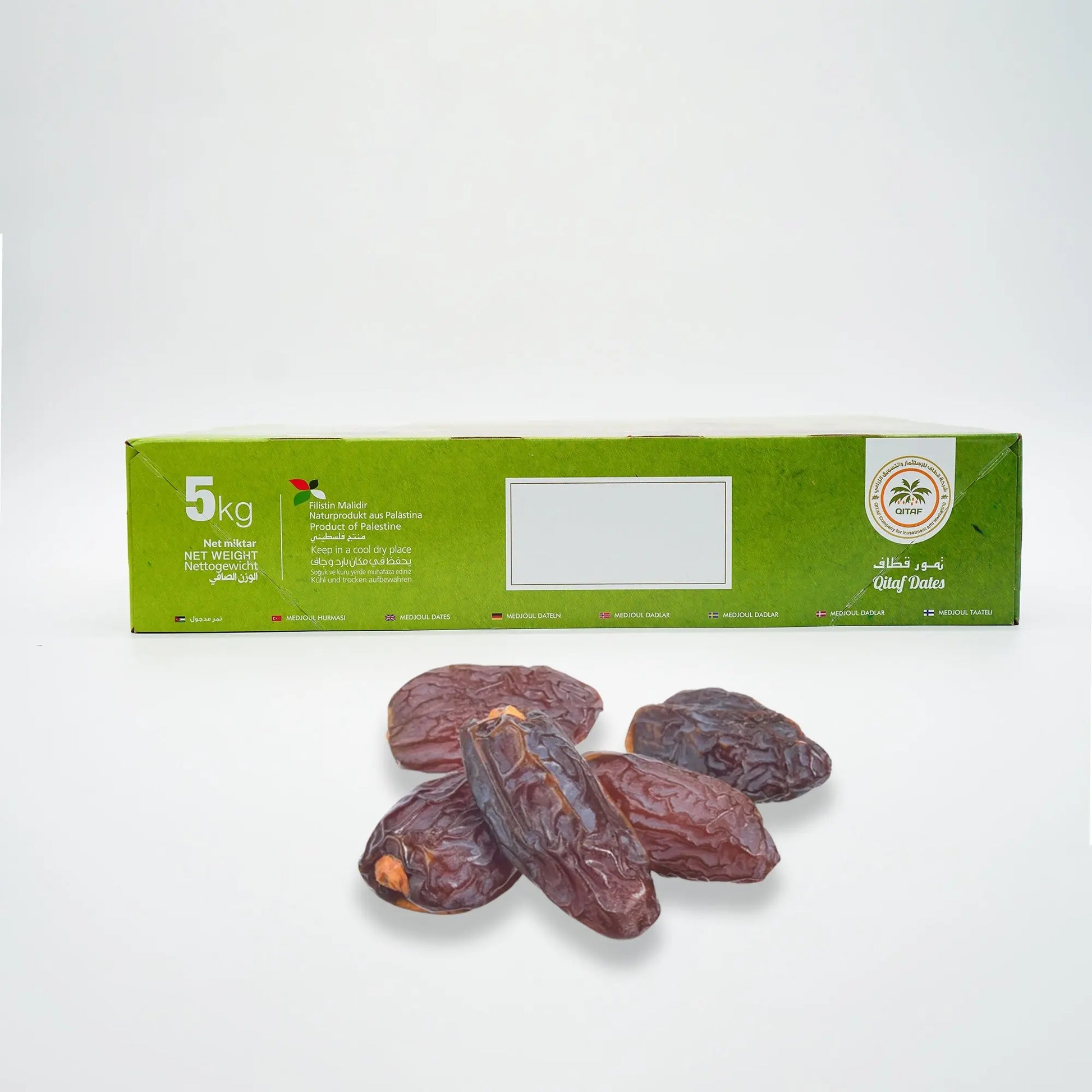 Palestinian Medjoul Dates 5KG Box Qitaf – almanaar Islamic Store