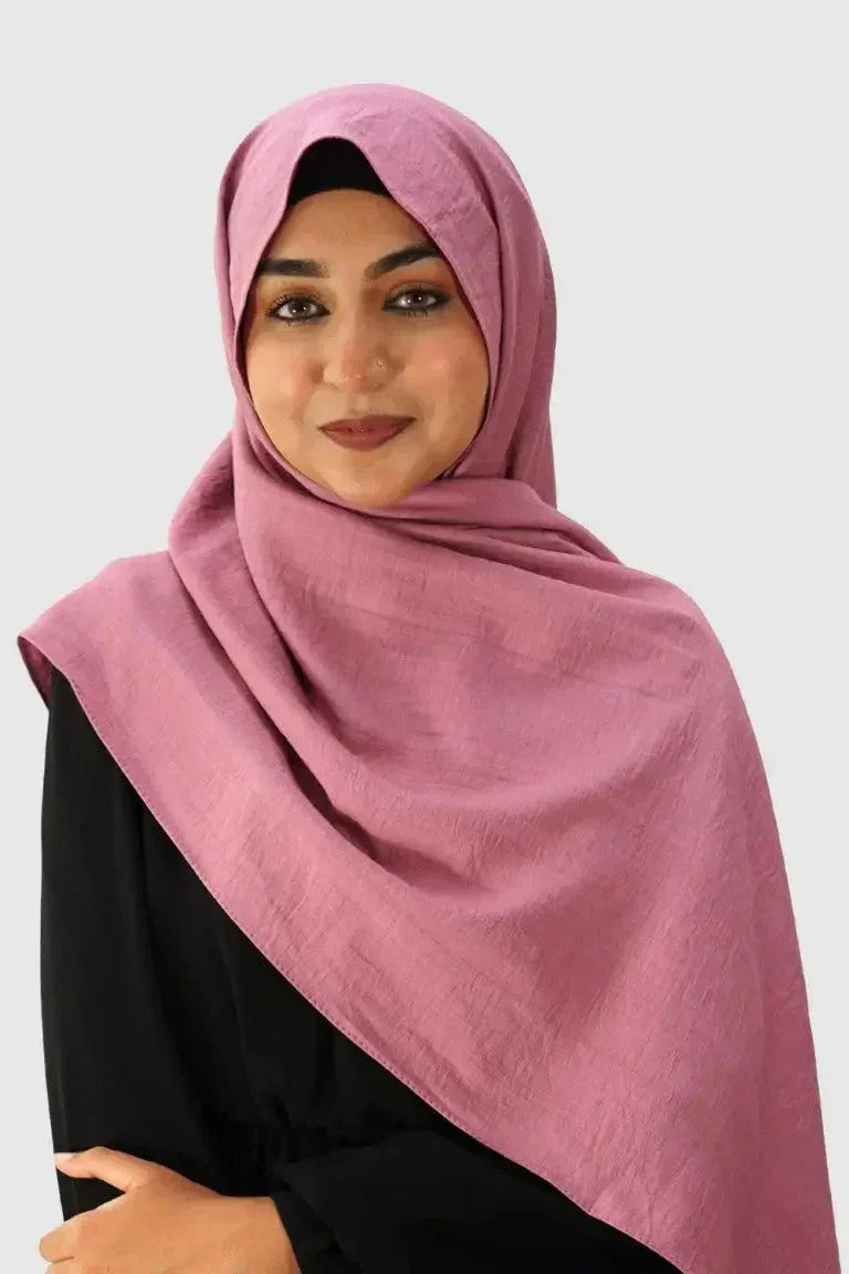 Blend Cotton Hijab – Pink - almanaar Islamic Store