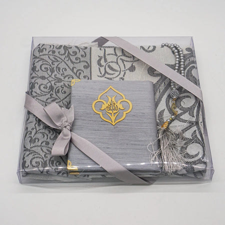 Prayer Mat Gift Set With Prayer Beads and Surah Book - A Beautiful Gift for Any Occasion-almanaar Islamic Store