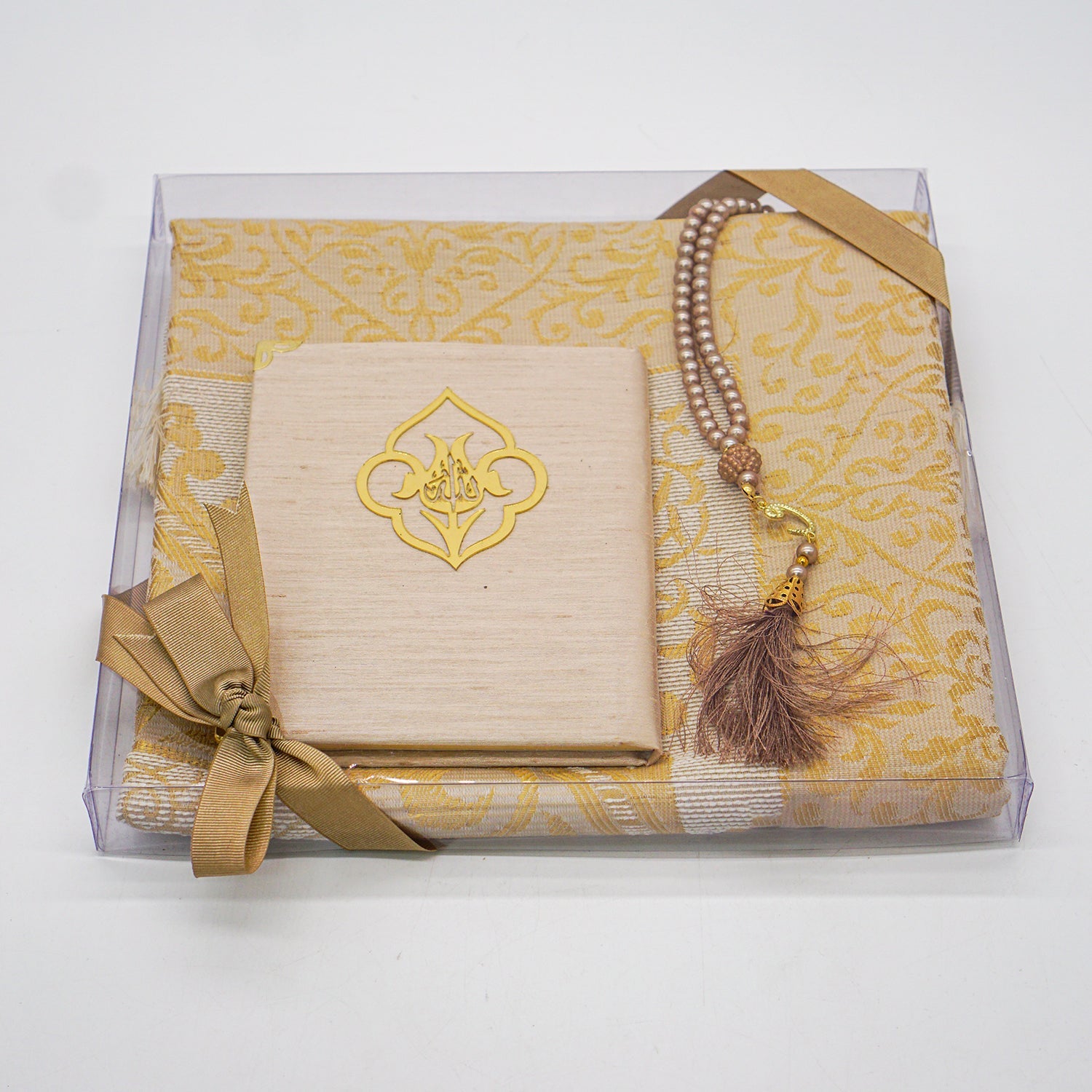Prayer Mat Gift Set With Prayer Beads and Surah Book - A Beautiful Gift for Any Occasion-almanaar Islamic Store