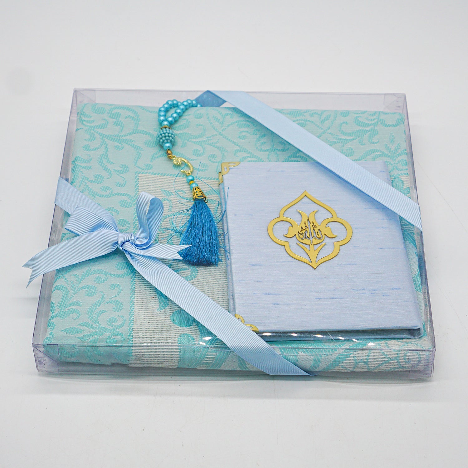 Prayer Mat Gift Set With Prayer Beads and Surah Book - A Beautiful Gift for Any Occasion-almanaar Islamic Store