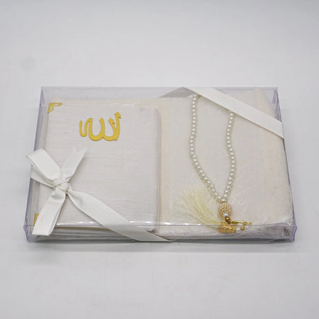 Prayer Mat Gift Set With Prayer Beads and Surah Book-almanaar Islamic Store