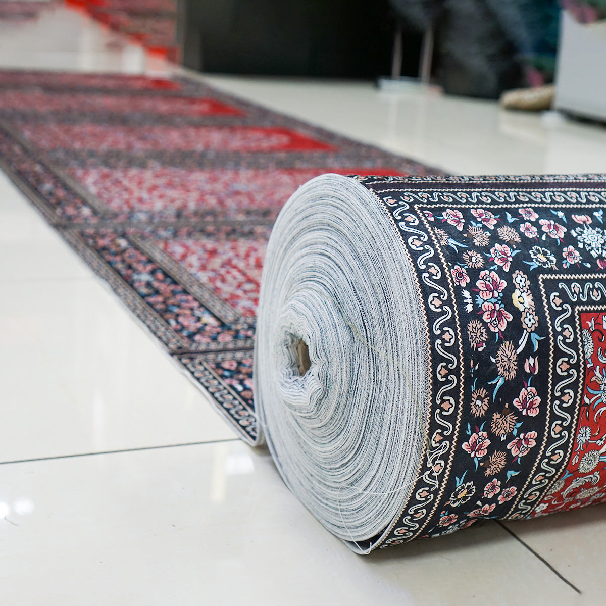 Premium Red Prayer Mat Fabric Roll – almanaar Islamic Store