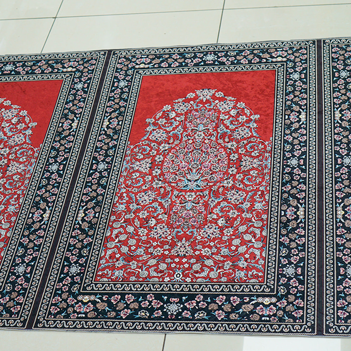 Premium Red Prayer Mat Fabric Roll-almanaar Islamic Store