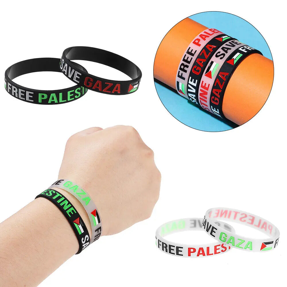 Wrist Band Palestine Flag Free Palestinian Save Gaza - almanaar Islamic Store