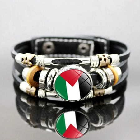 Palestinian Flag Braided Bracelet - almanaar Islamic Store