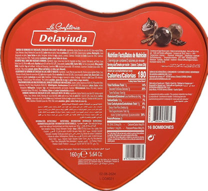 Heart-shaped Tin Milk Chocolate by Delaviuda 160g