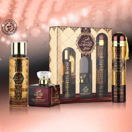 Shams Al Emarat Khususi 3 Pieces Gift Set Collection Ard Al Zaafaran - almanaar Islamic Store