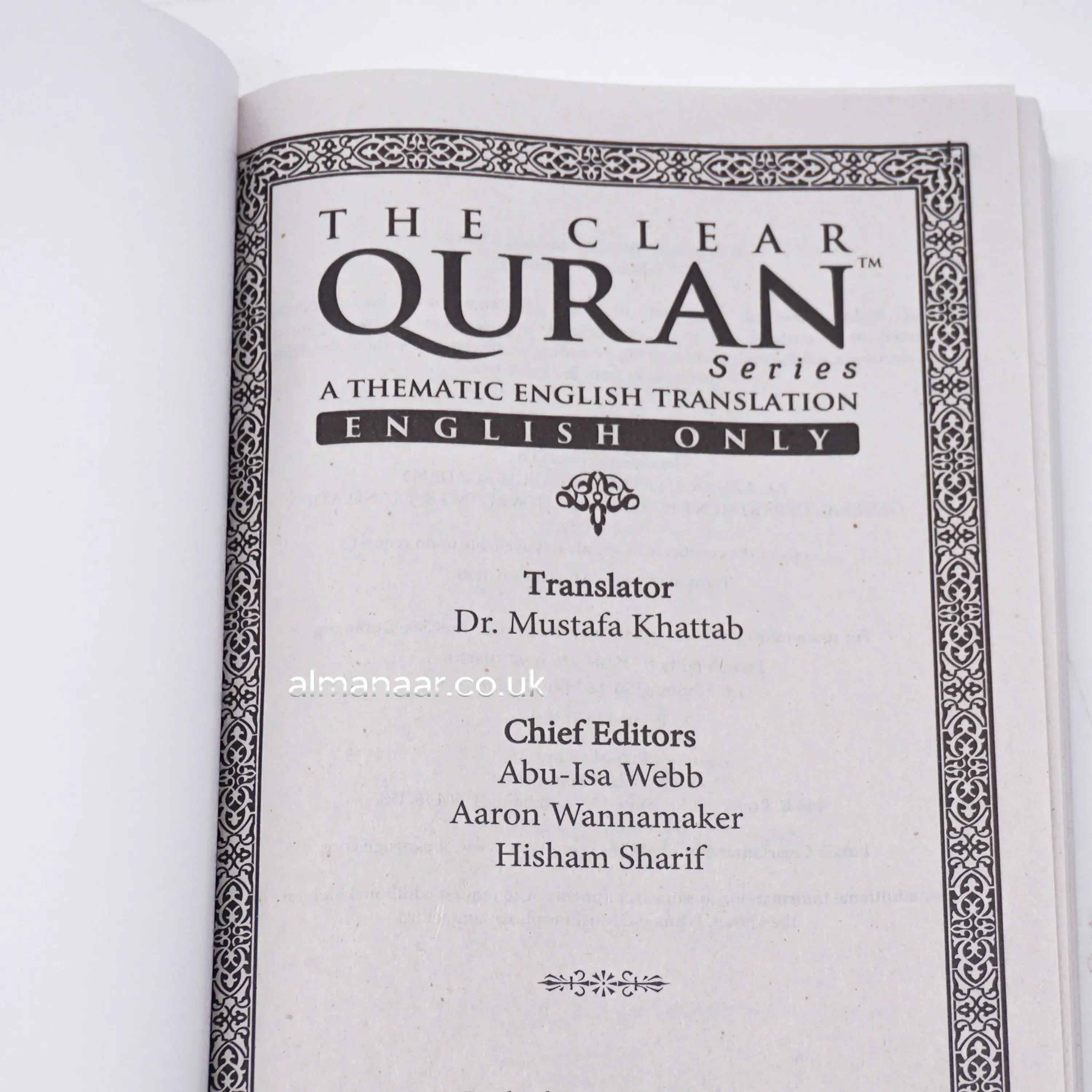 The Clear Quran : A Thematic English Translation with Arabic Text : Juz The Clear Quran : A Thematic English Translation with Arabic Text : Juz