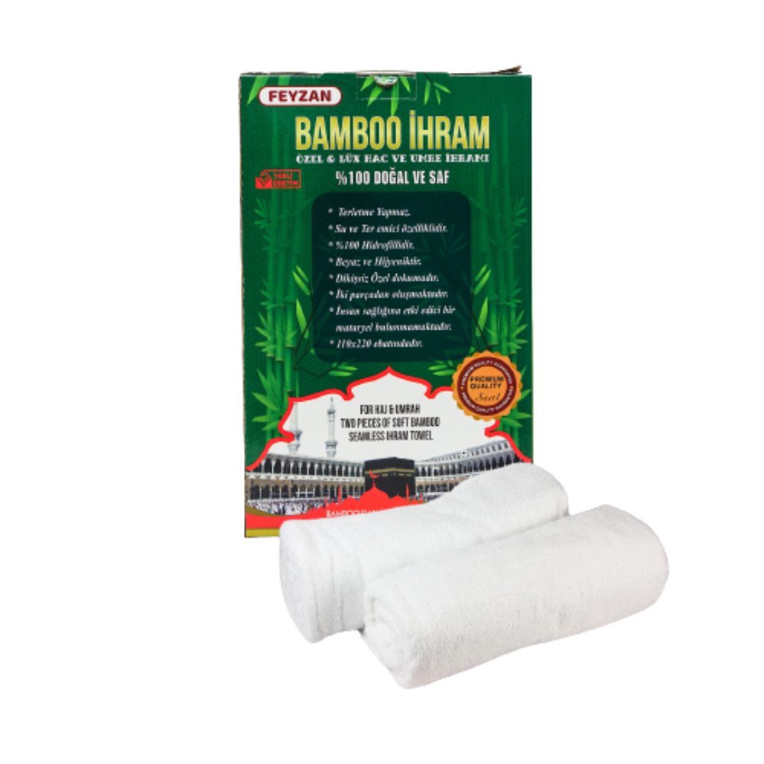 Turkish Premium Quality Bamboo 100% Cotton 2pcs Ihram for Adults-almanaar Islamic Store