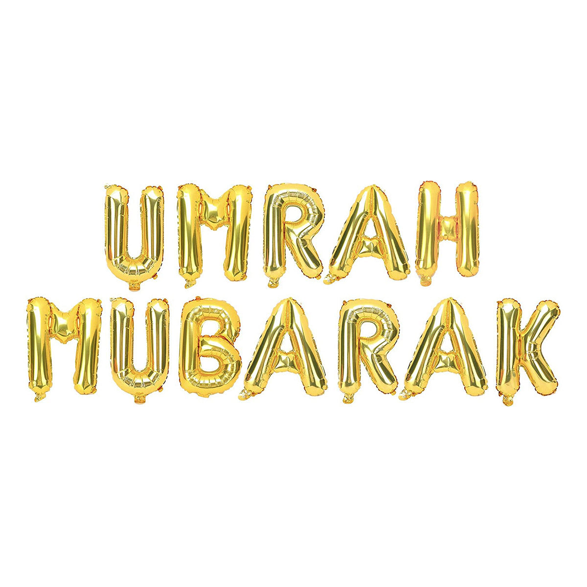 Umrah Mubarak Foil Balloon Kit-Gold-almanaar Islamic Store