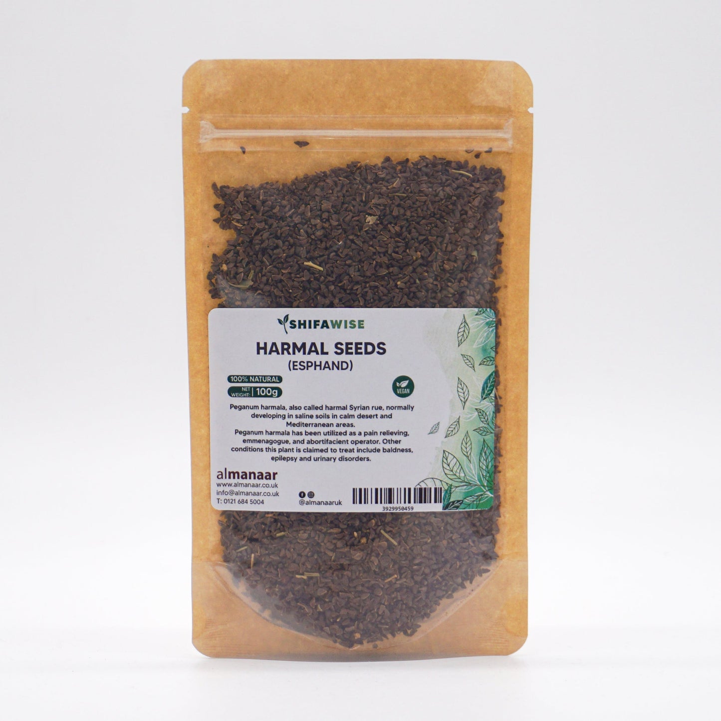 100% Natural Harmal Seeds (Syrian Rue, Peganum Harmala) 100g-almanaar Islamic Store