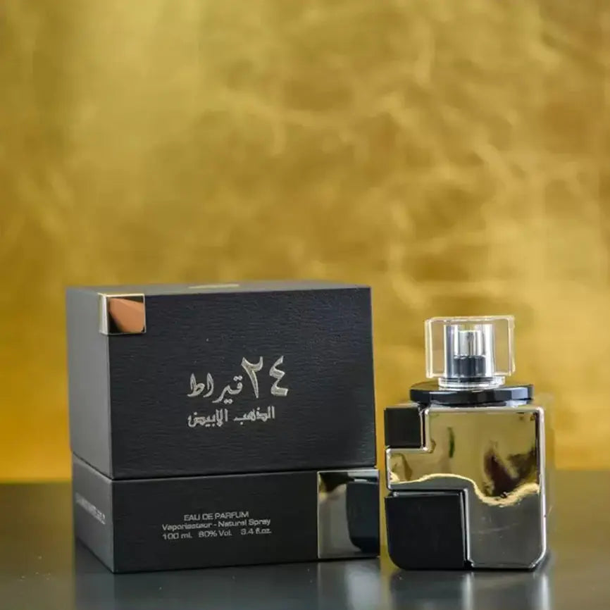 24 Carat White Gold Eau de Parfum 100ml Lattafa-almanaar Islamic Store