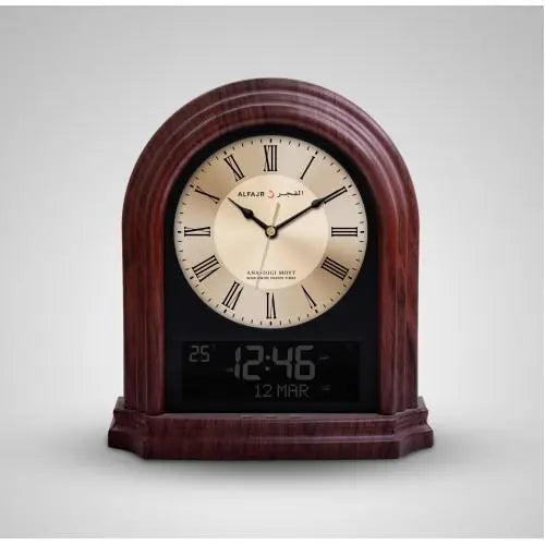 Al-Fajr Azan Table Clock, Original High Quality 2 years guarantee-almanaar Islamic Store