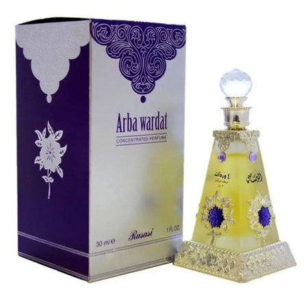 Arba Wardat Concentrated Perfume Oil 30ml Rasasi-almanaar Islamic Store