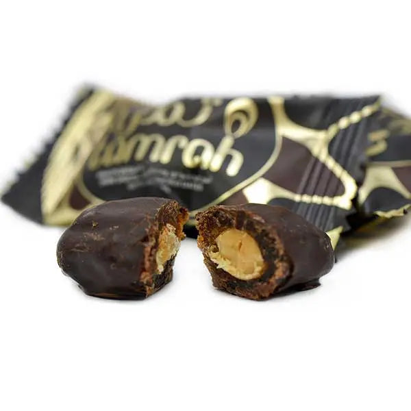 Assorted Chocolate Almond Tamrah Dates 600g-almanaar Islamic Store