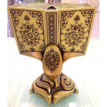 Ayatul Kursi & Nazar Dua In Book Style- Gold-almanaar Islamic Store