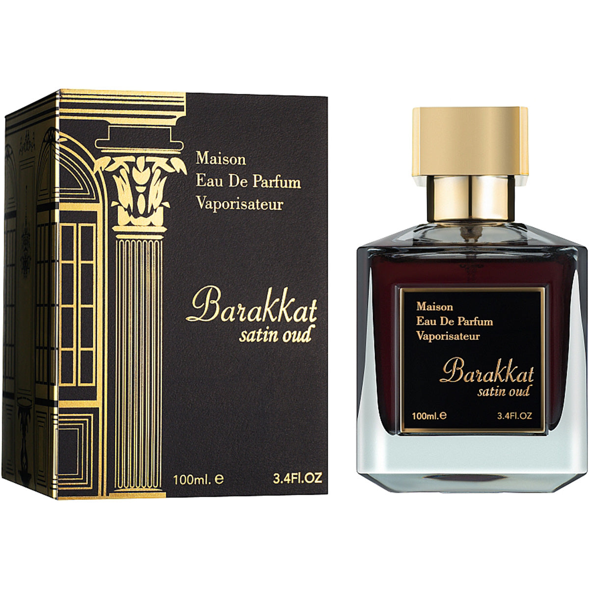 Barakkat Satin Oud Maison Eau de Parfum 100ml Fragrance World-almanaar Islamic Store