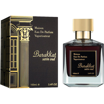 Barakkat Satin Oud Maison Eau de Parfum 100ml Fragrance World-almanaar Islamic Store