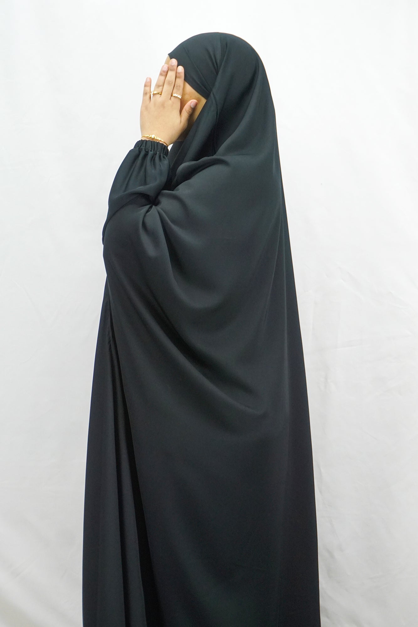 Black One Piece Jilbab (Khimar)-almanaar Islamic Store