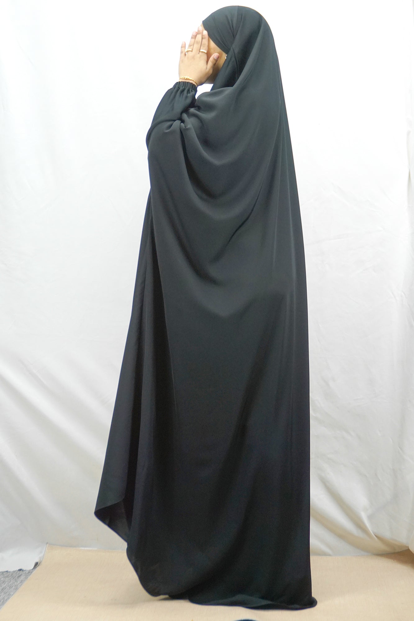 Black One Piece Jilbab (Khimar)-almanaar Islamic Store