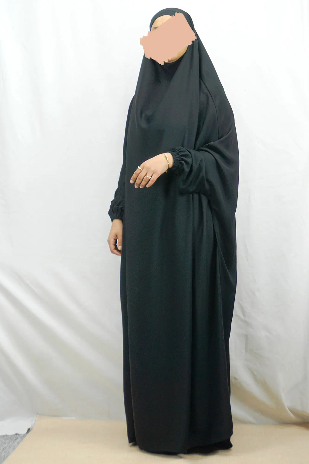 Black One Piece Jilbab (Khimar)-almanaar Islamic Store