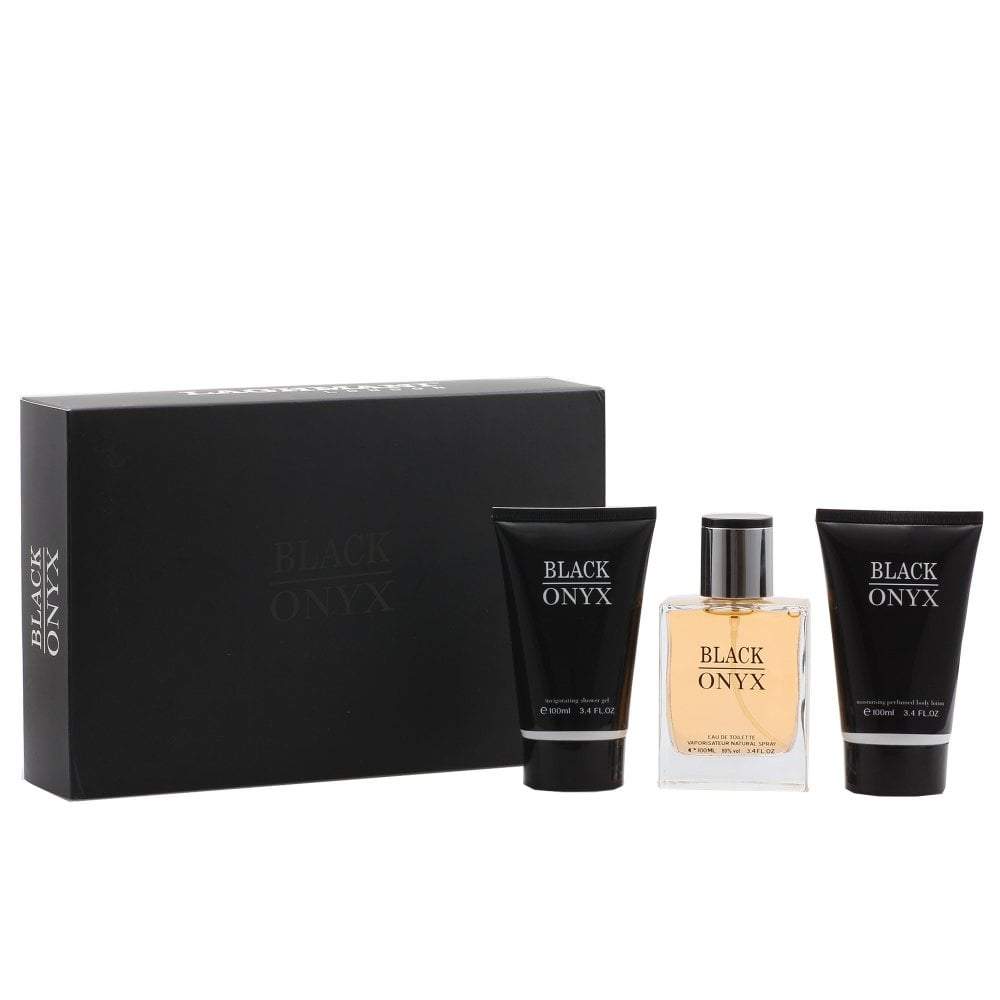 BLACK ONYX Gift Set (Perfume, Shower Gel, Lotion)-almanaar Islamic Store