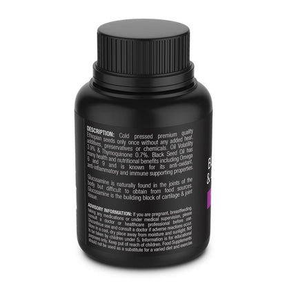 Black Seed Oil & Natural Glucosamine Capsules (60 soft gel capsules)-almanaar Islamic Store