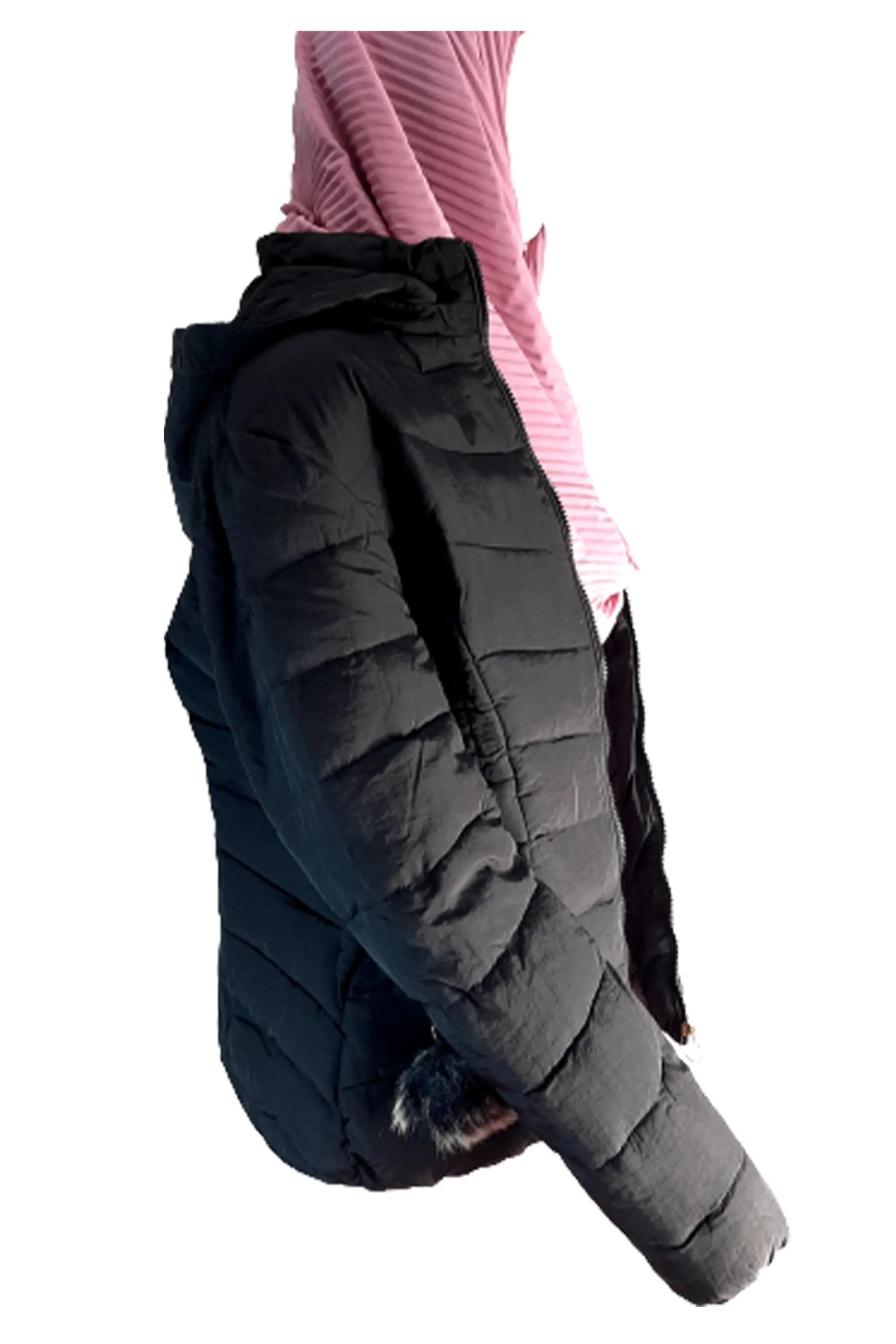 Black Winter Jacket Hooded-almanaar Islamic Store