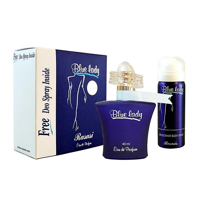 Blue Lady Eau de Parfum 40ml + Body Spray Rasasi-almanaar Islamic Store