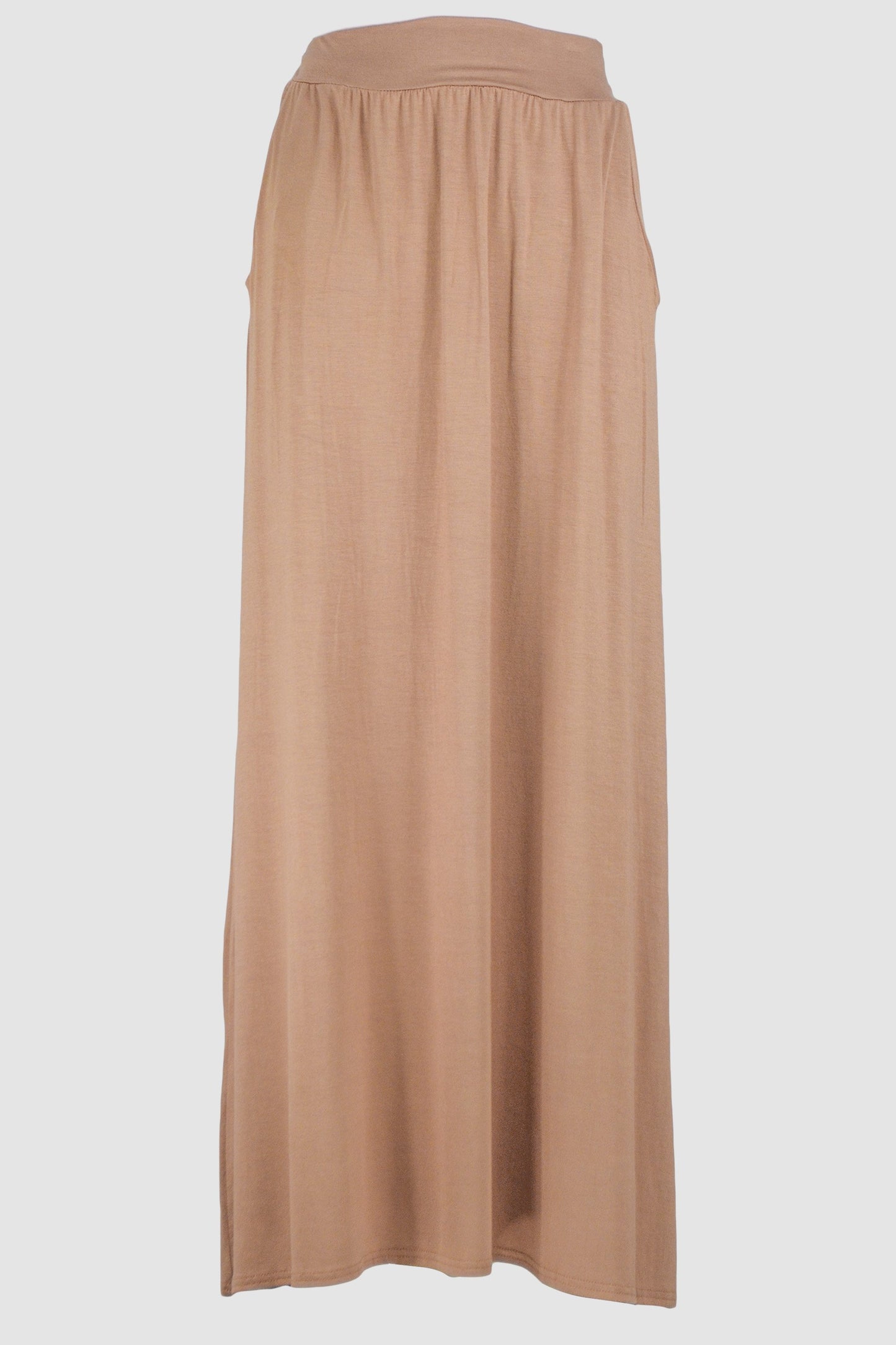 Caramel Jersey Skirt With Pockets-almanaar Islamic Store