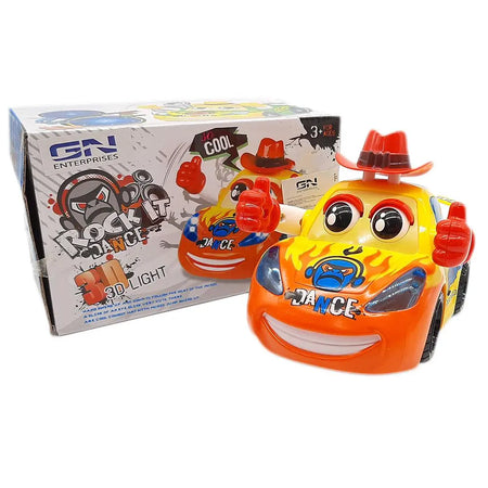 Cartoon Dancing Car 3D Dancing Flash Lights & Music Bump & Go Toy - Lot of Fun-almanaar Islamic Store