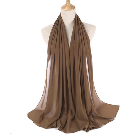 Chiffon Hijab - Mocha-almanaar Islamic Store