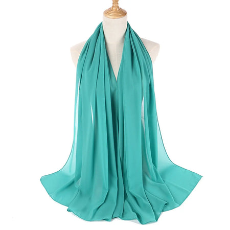 Chiffon Hijab - Teal-almanaar Islamic Store