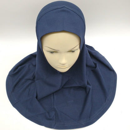 Cotton Hijab For girls- Navy Blue-almanaar Islamic Store