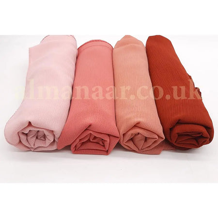 Crinkle Chiffon Hijab - Baby Pink-almanaar Islamic Store