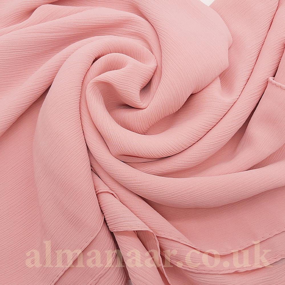 Crinkle Chiffon Hijab - Baby Pink-almanaar Islamic Store