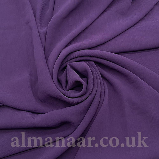 Crinkle Chiffon Hijab - Purple-almanaar Islamic Store