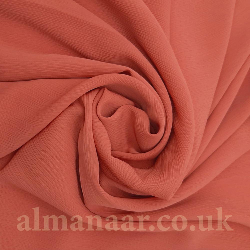 Crinkle Chiffon Hijab - Salmon-almanaar Islamic Store