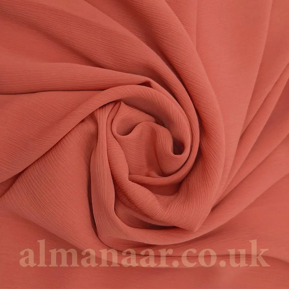 Crinkle Chiffon Hijab - Salmon-almanaar Islamic Store