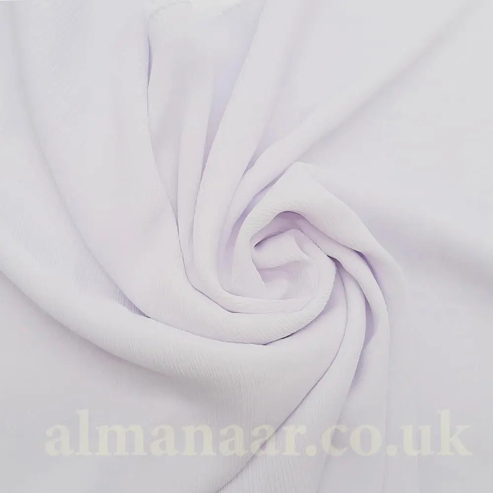 Crinkle Chiffon Hijab - White-almanaar Islamic Store