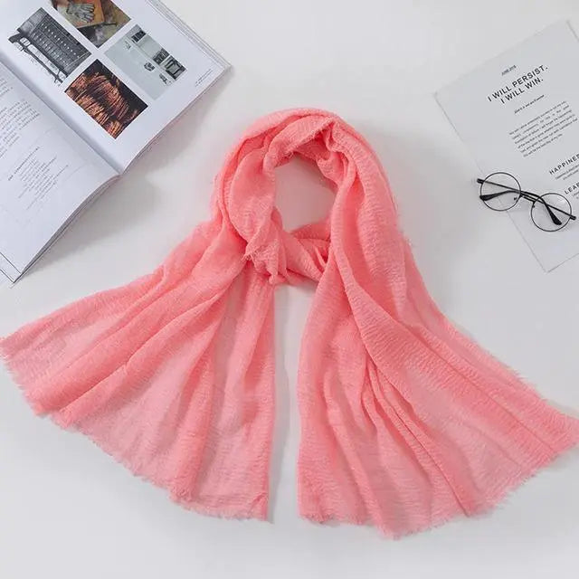 Crinkle HIjab - Baby Pink-almanaar Islamic Store