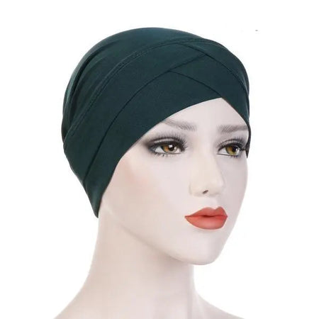 Criss-Cross Bonnet - Green-almanaar Islamic Store