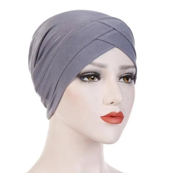 Criss-Cross Bonnet - Grey-almanaar Islamic Store