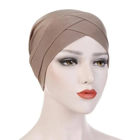 Criss-Cross Bonnet - Mocha-almanaar Islamic Store