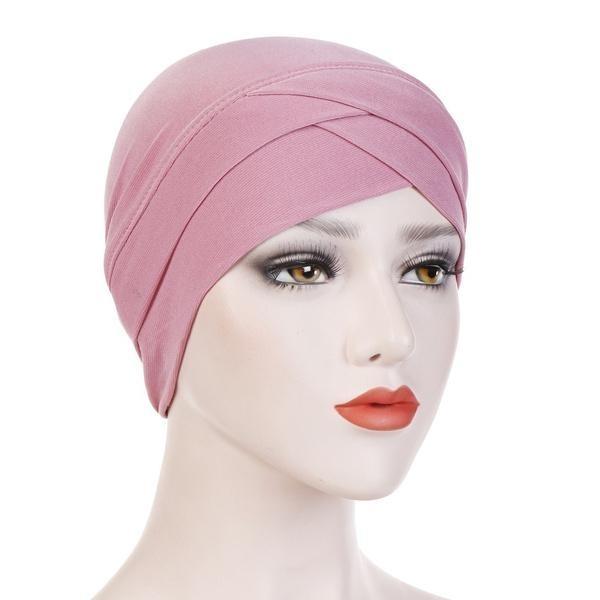 Criss-Cross Bonnet - Pink-almanaar Islamic Store