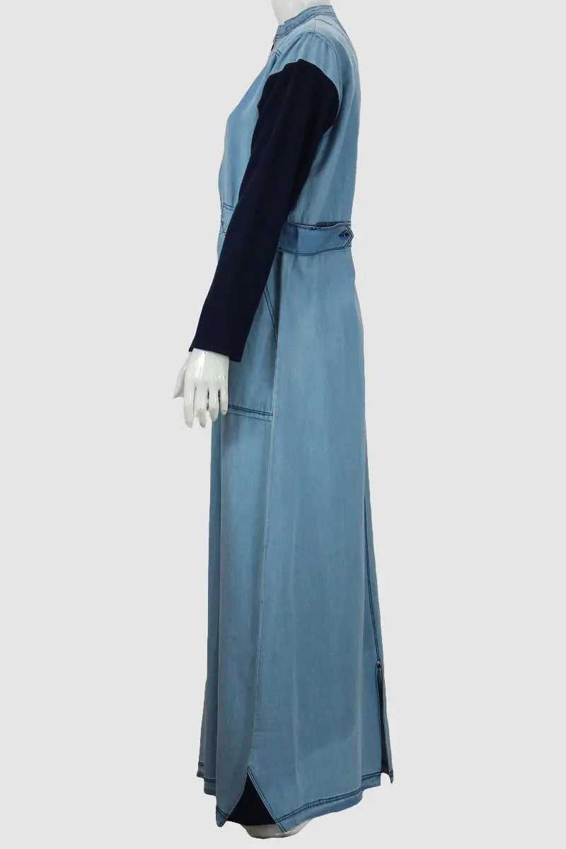 Denim Zip Abaya-almanaar Islamic Store