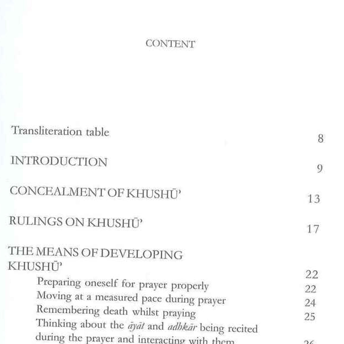 Developing Khushu In The Prayer-almanaar Islamic Store