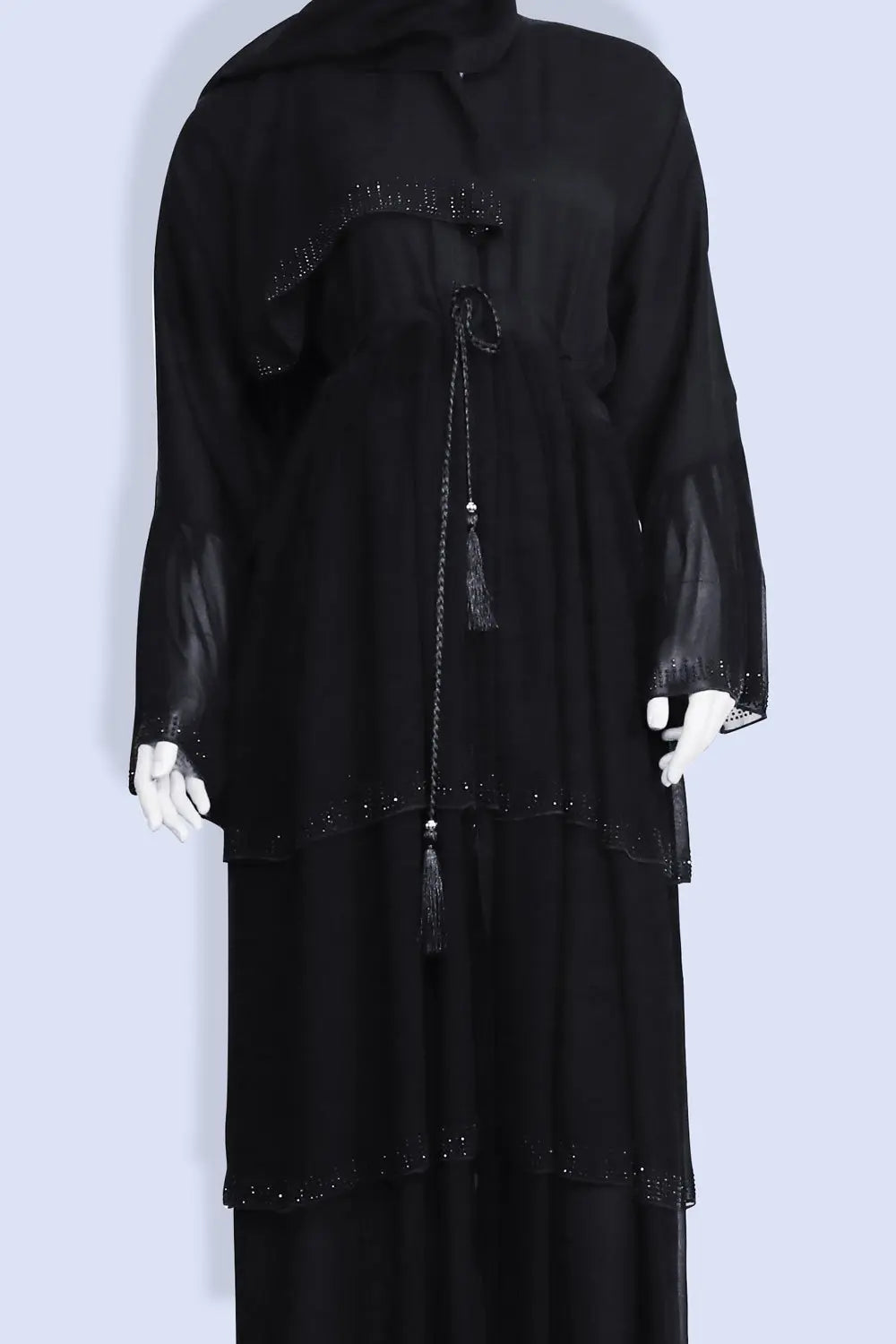 Diamond Stone 3 Layers Abaya-almanaar Islamic Store