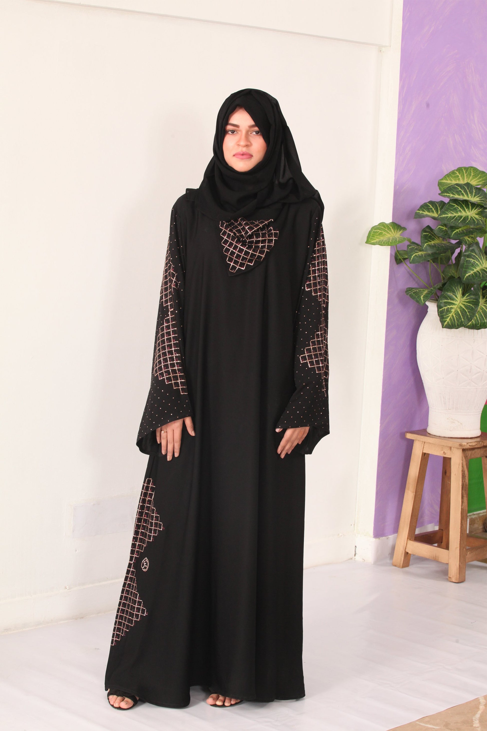 Dubai Exclusive Placket Kite Abaya-almanaar Islamic Store